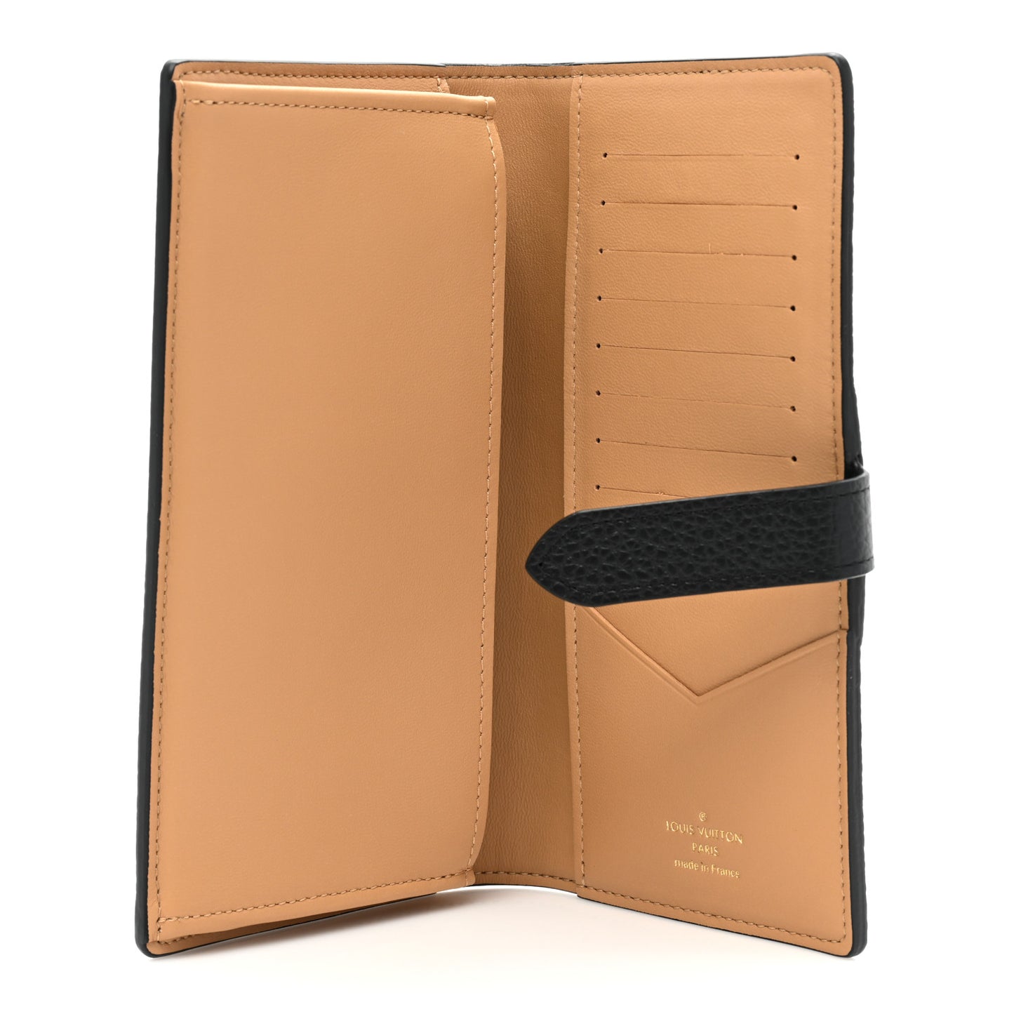 Taurillon LV Vertical Capucines Wallet Black Arizona