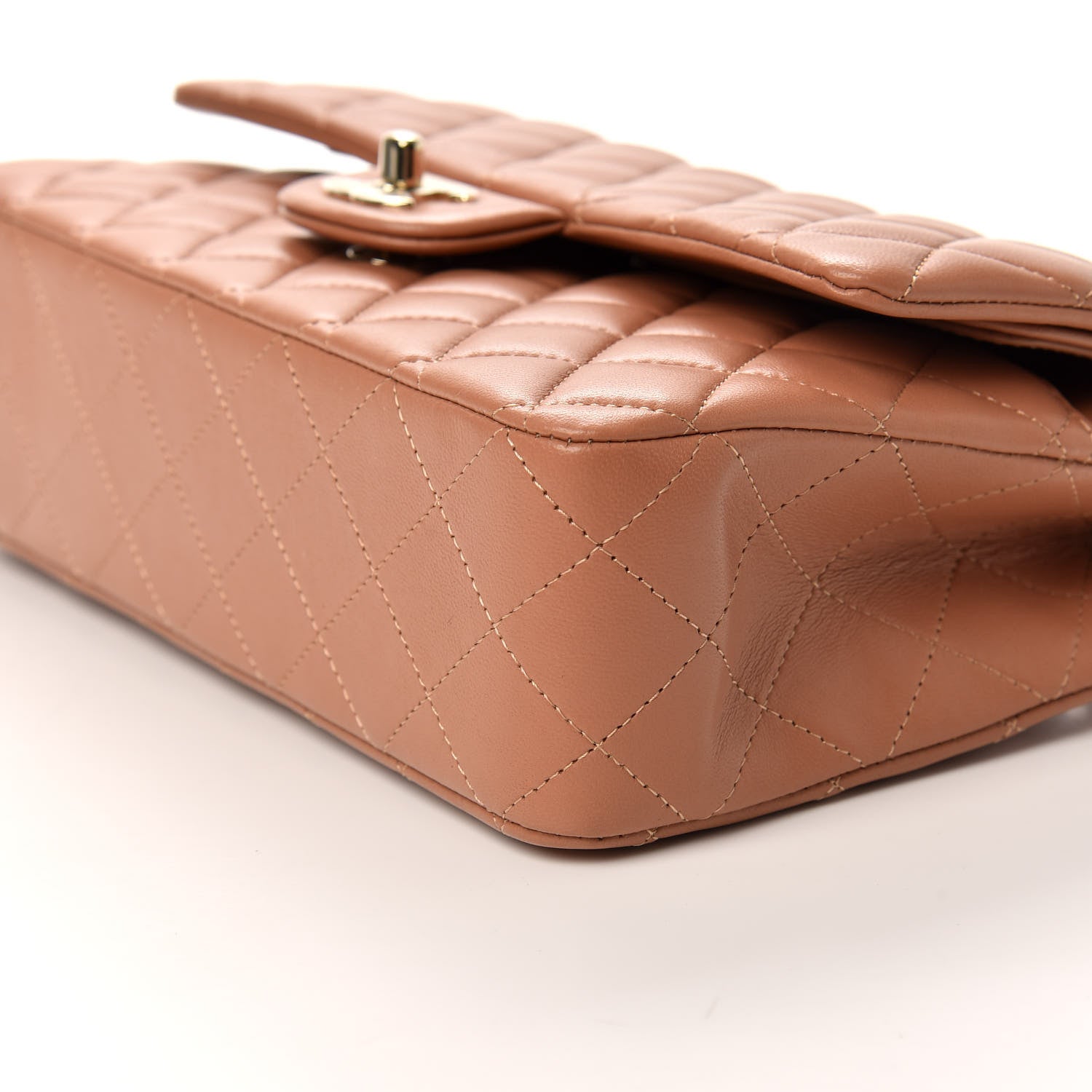 Chanel Lambskin Quilted Medium Double Flap Brown 7 of 10