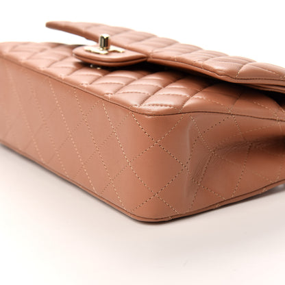 Chanel Lambskin Quilted Medium Double Flap Brown 7 of 10