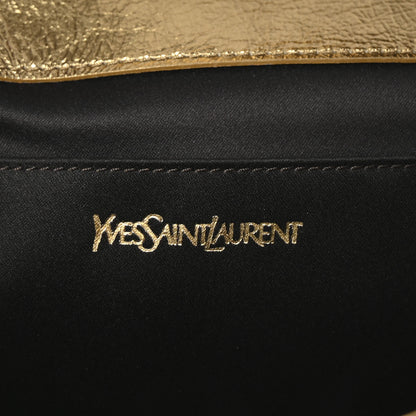 Saint Laurent Metallic Calfskin Monogram Large Belle De Jour Clutch Gold 6 of 7