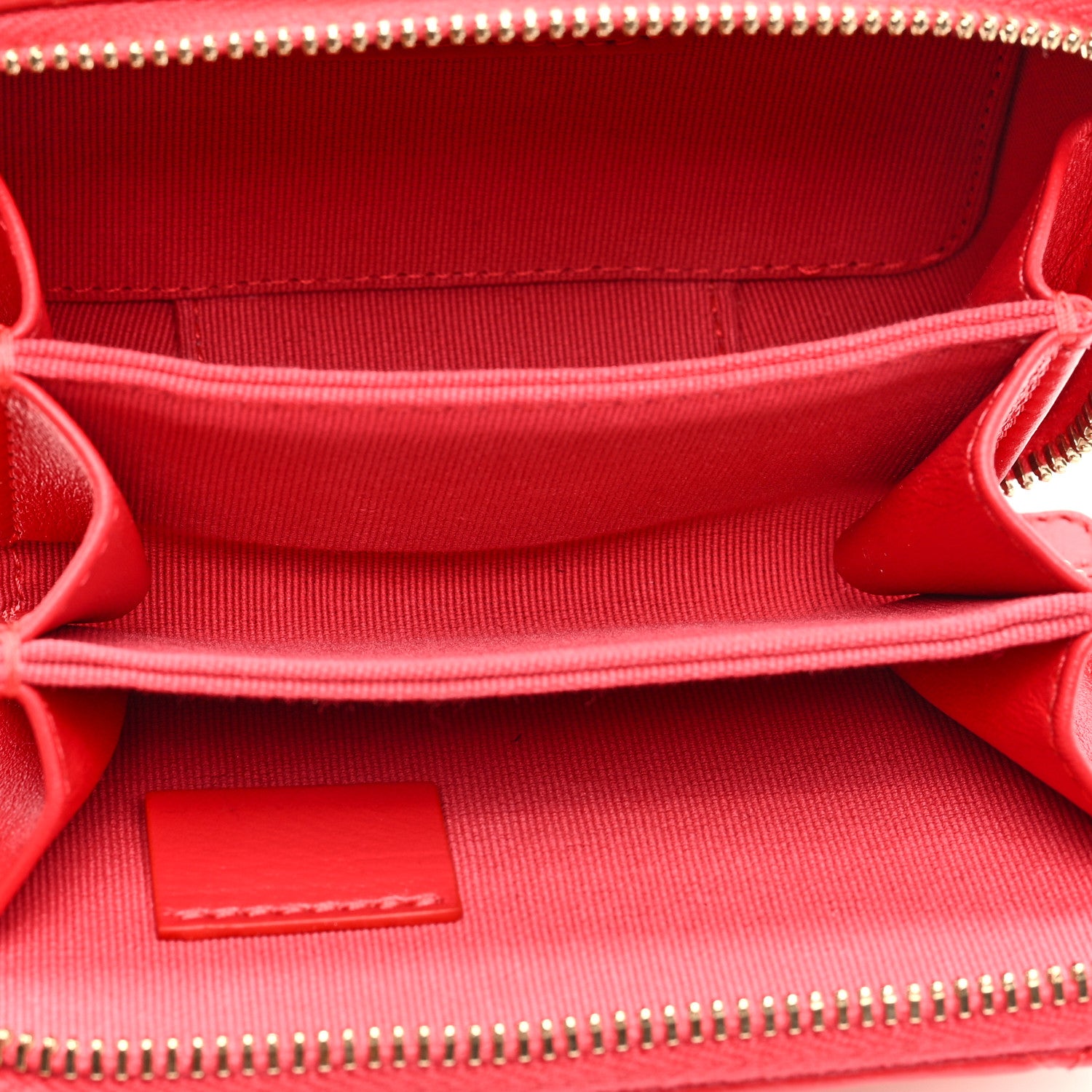 Chanel Lambskin Quilted Mini Lacquered Chain Clutch Red 5 of 9