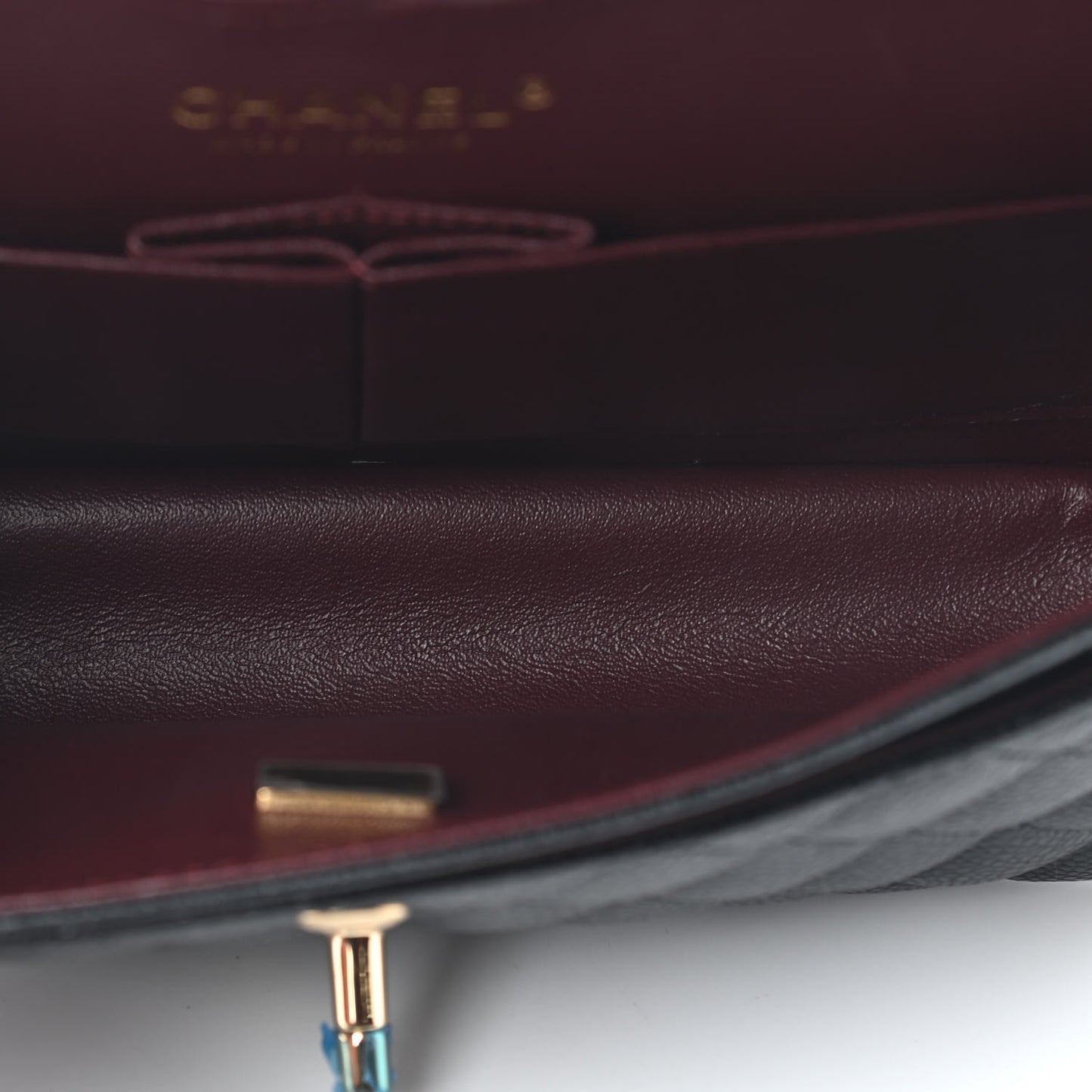 Caviar Quilted Small Double Flap Black
