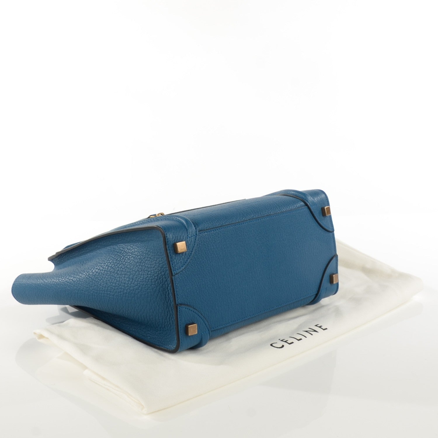 Celine Goatskin Micro Luggage Deepsea 4 of 8