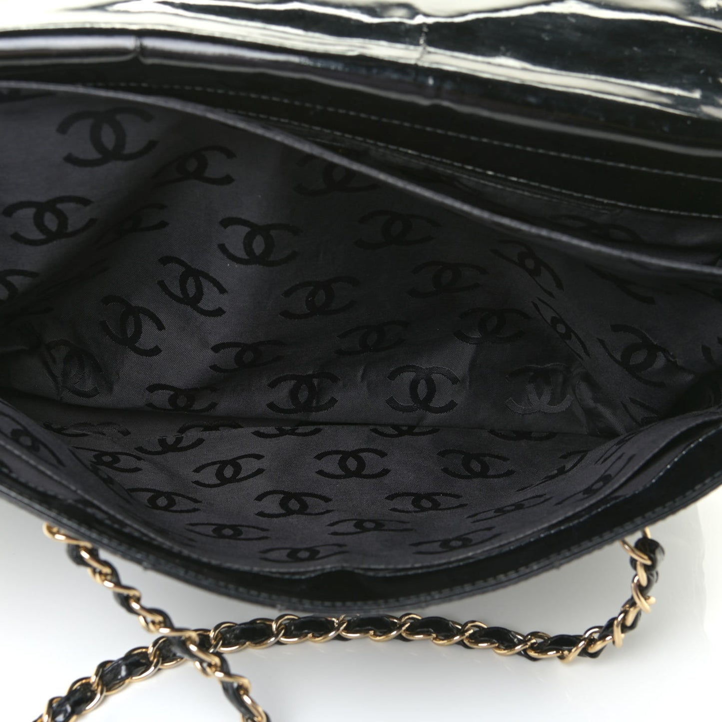 Patent Chocolate Bar CC Tote Black