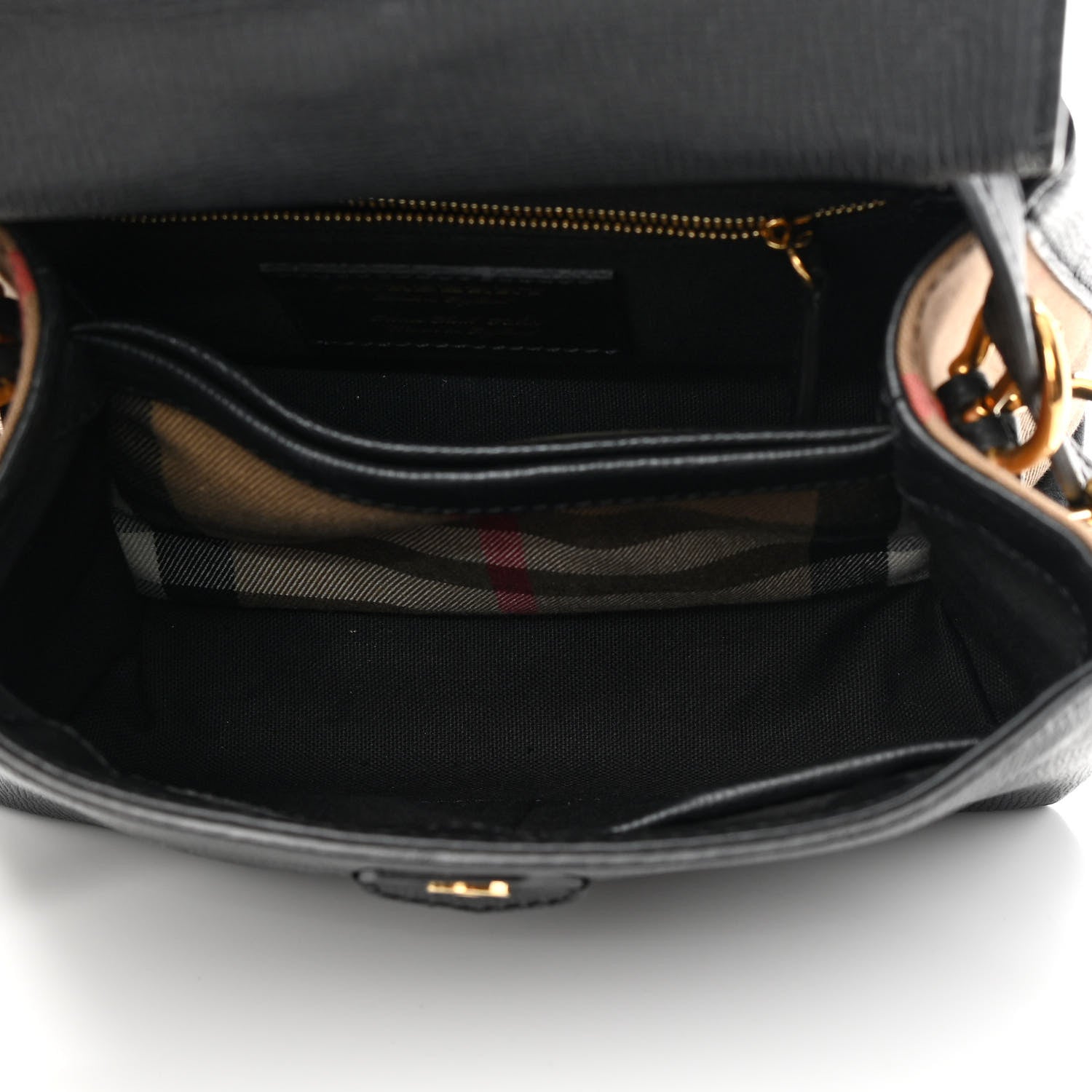 Burberry Derby Calfskin House Check Small Camberley Black 5 of 12