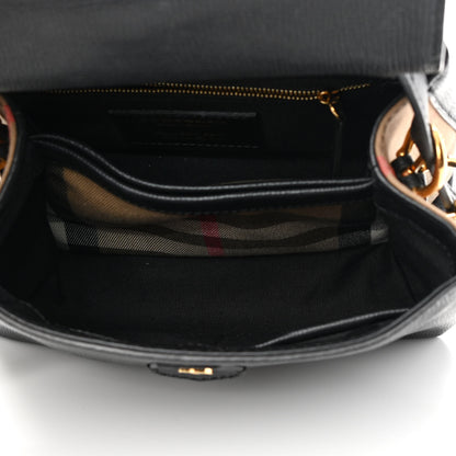 Burberry Derby Calfskin House Check Small Camberley Black 5 of 12