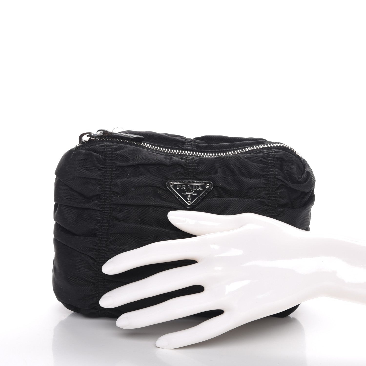 Prada Tessuto Nylon Gaufre Cosmetic Pouch Nero Black 2 of 8