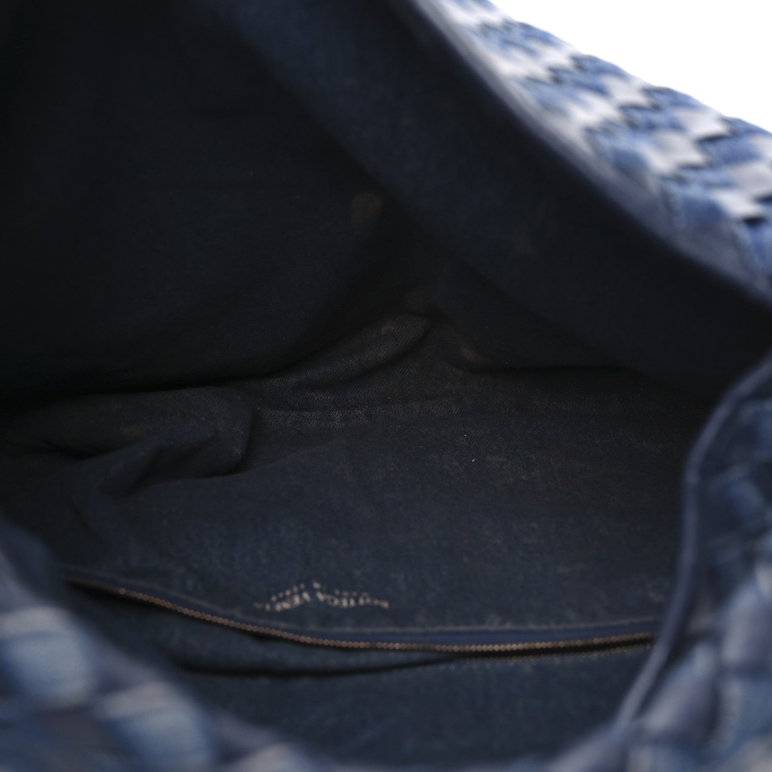 Bottega Veneta Denim Nappa Intrecciato Large Hop Abyss Indigo