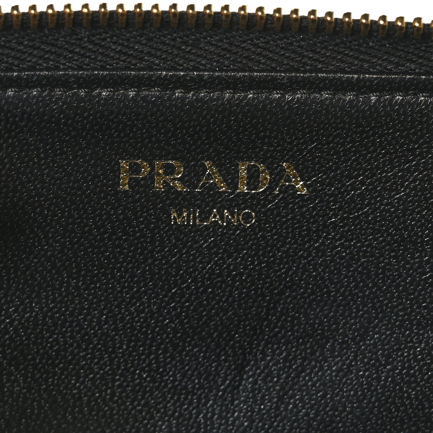 Prada Saffiano Metal Zip Around Key Holder Black 5 of 7