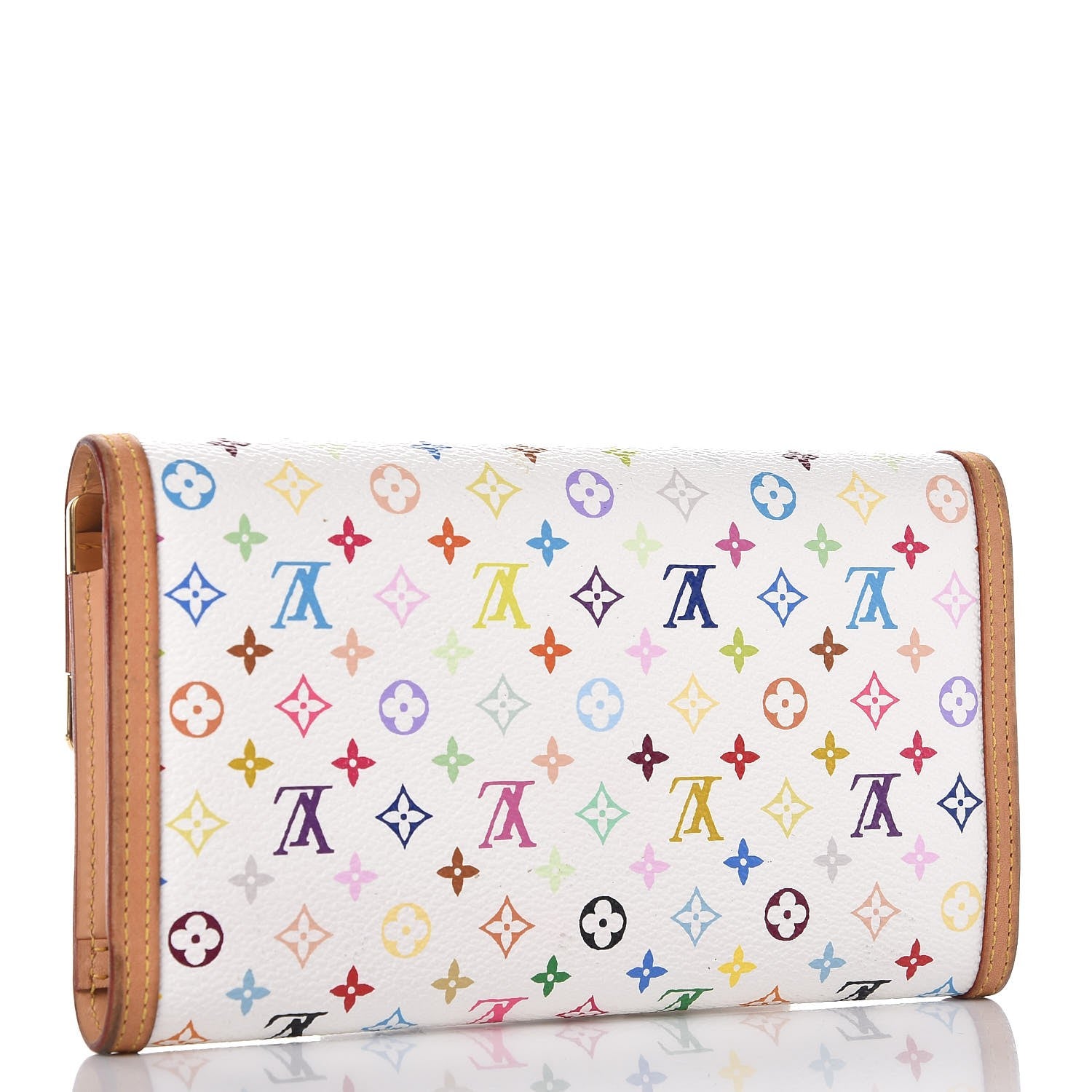Louis Vuitton Monogram Multicolor Porte Tresor International Wallet White 3 of 9