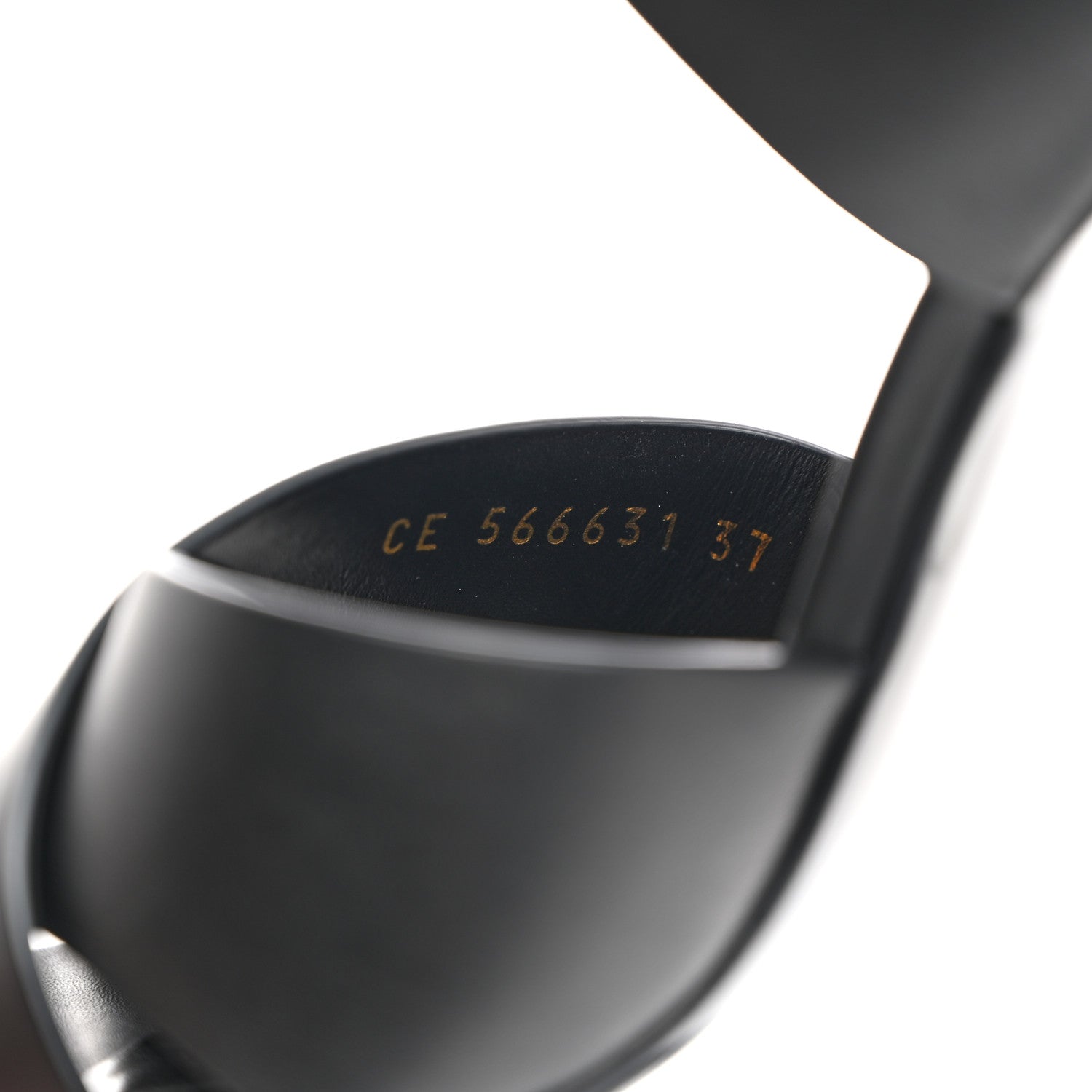 Saint Laurent Calfskin Oak 100 Mule Sandals 37 Black 7 of 9