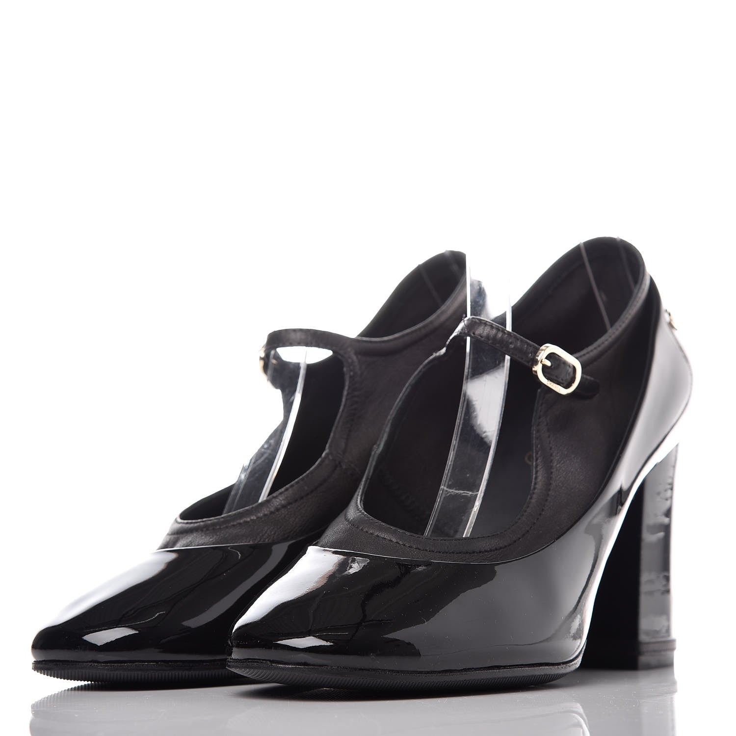Chanel Patent Calfskin Mary Jane Pumps 39 Black 3 of 10