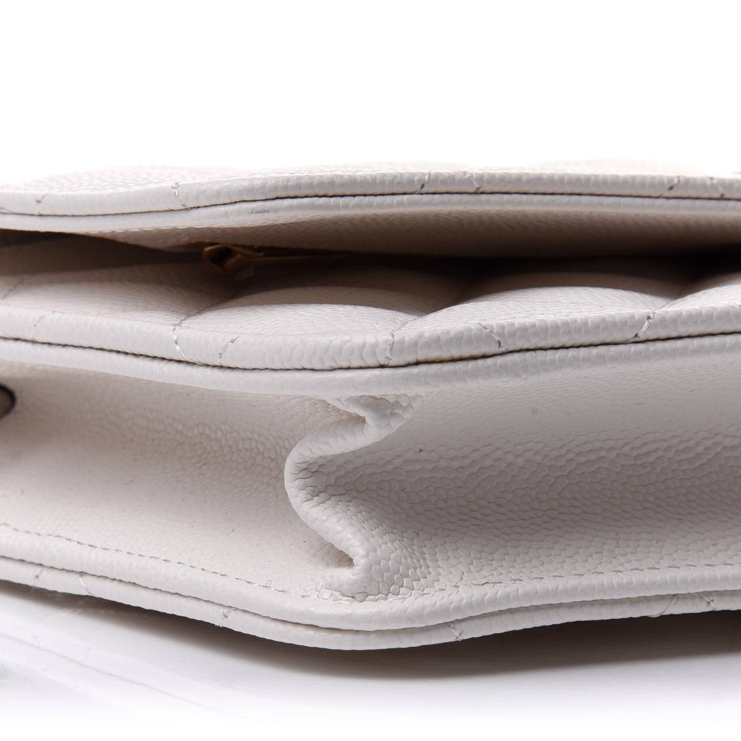 Chanel Caviar Quilted Wallet On Chain WOC White 10 of 12