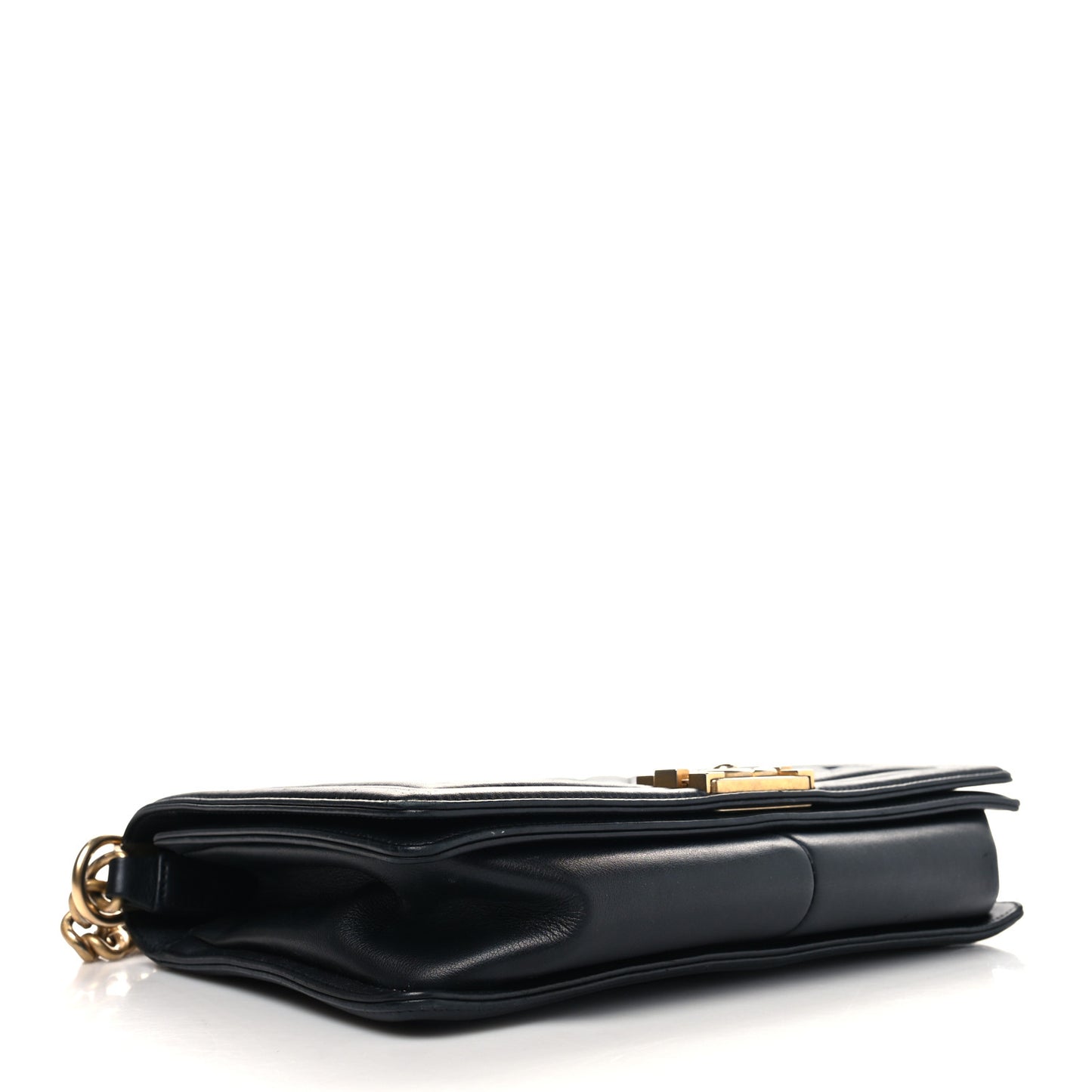Calfskin Quilted New Medium Boy Flap Black