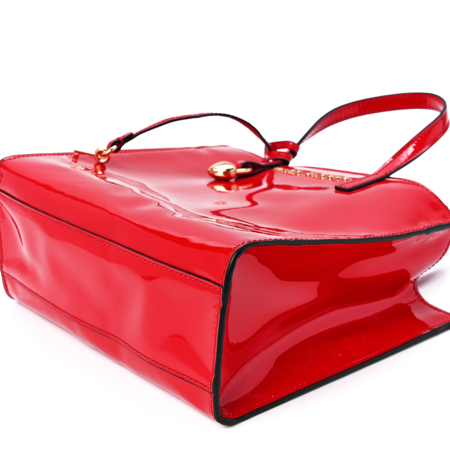 Patent Calfskin Mini Grind Tote Valiant Poppy