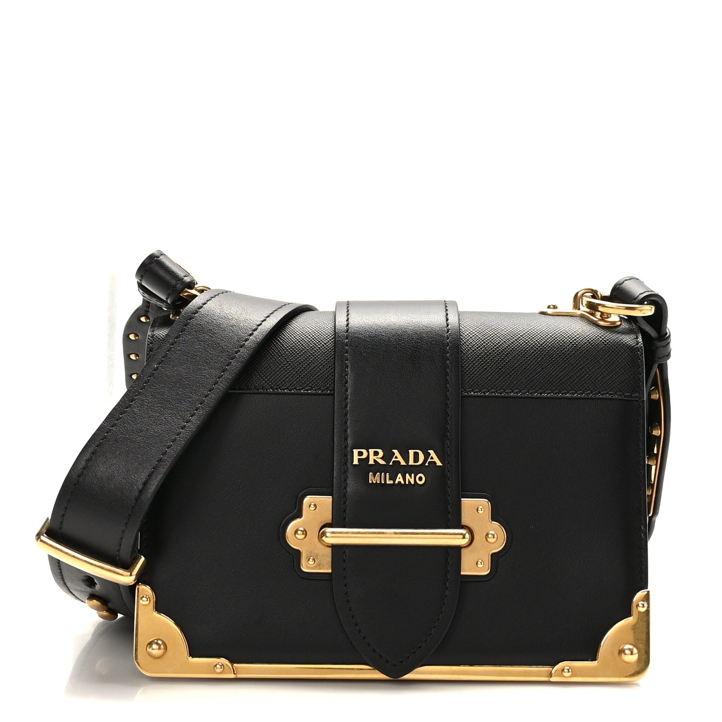 City Calf Saffiano Cahier Bag Black