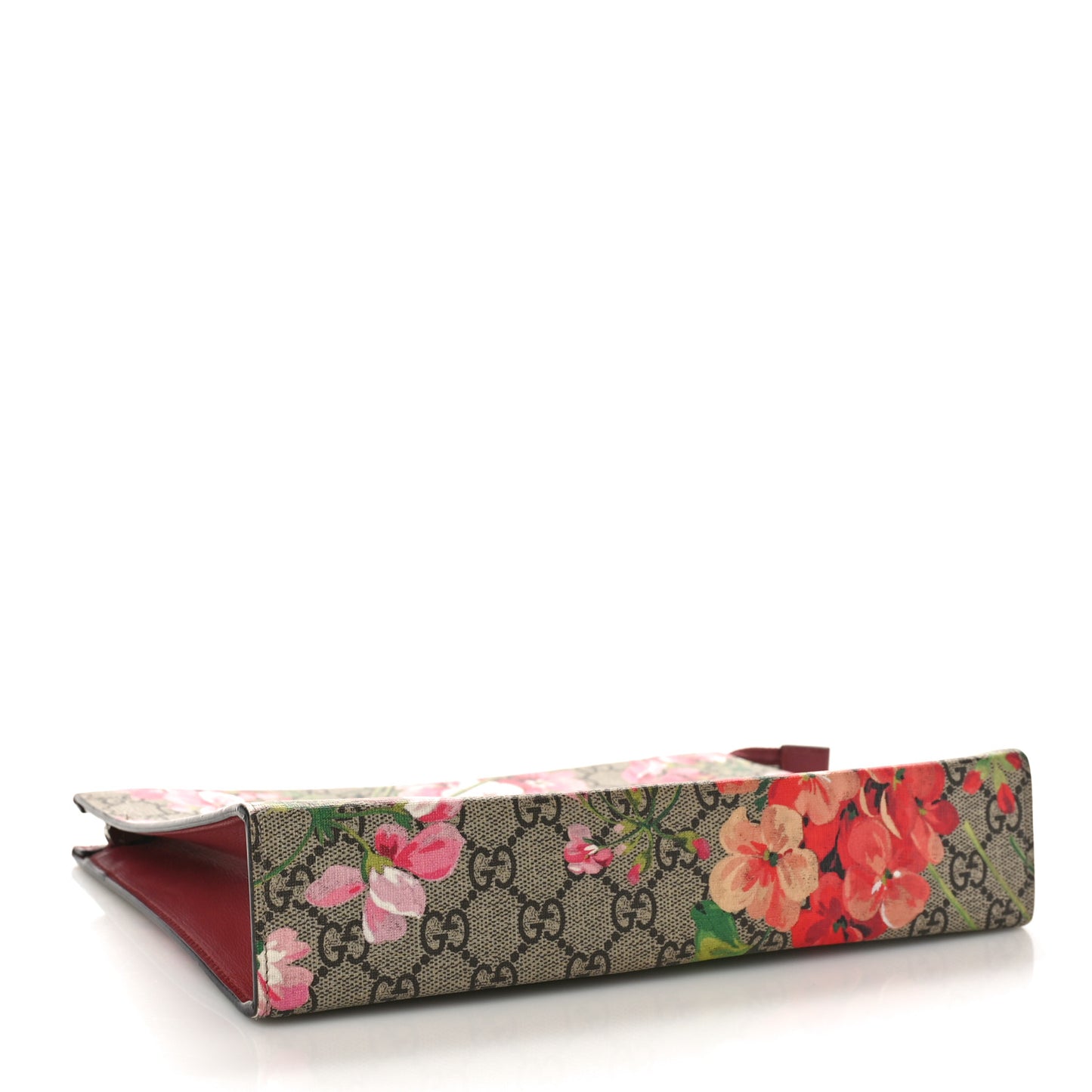 GG Supreme Monogram Blooms Large Cosmetic Case Beige Multicolor Dry Rose
