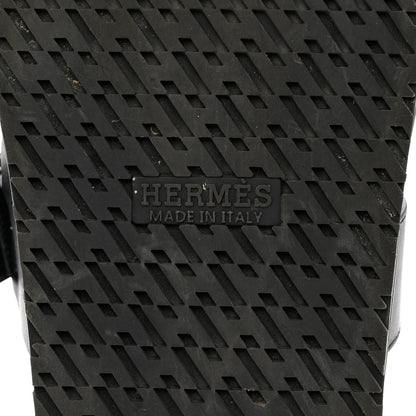 Hermes Calfskin Mens Chypre Sandals 42 Black 8 of 9