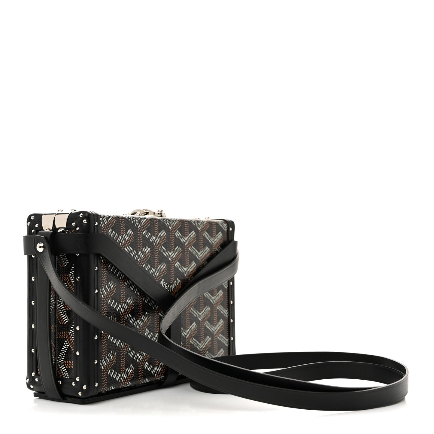 Goyardine Minaudiere Trunk Bag Black