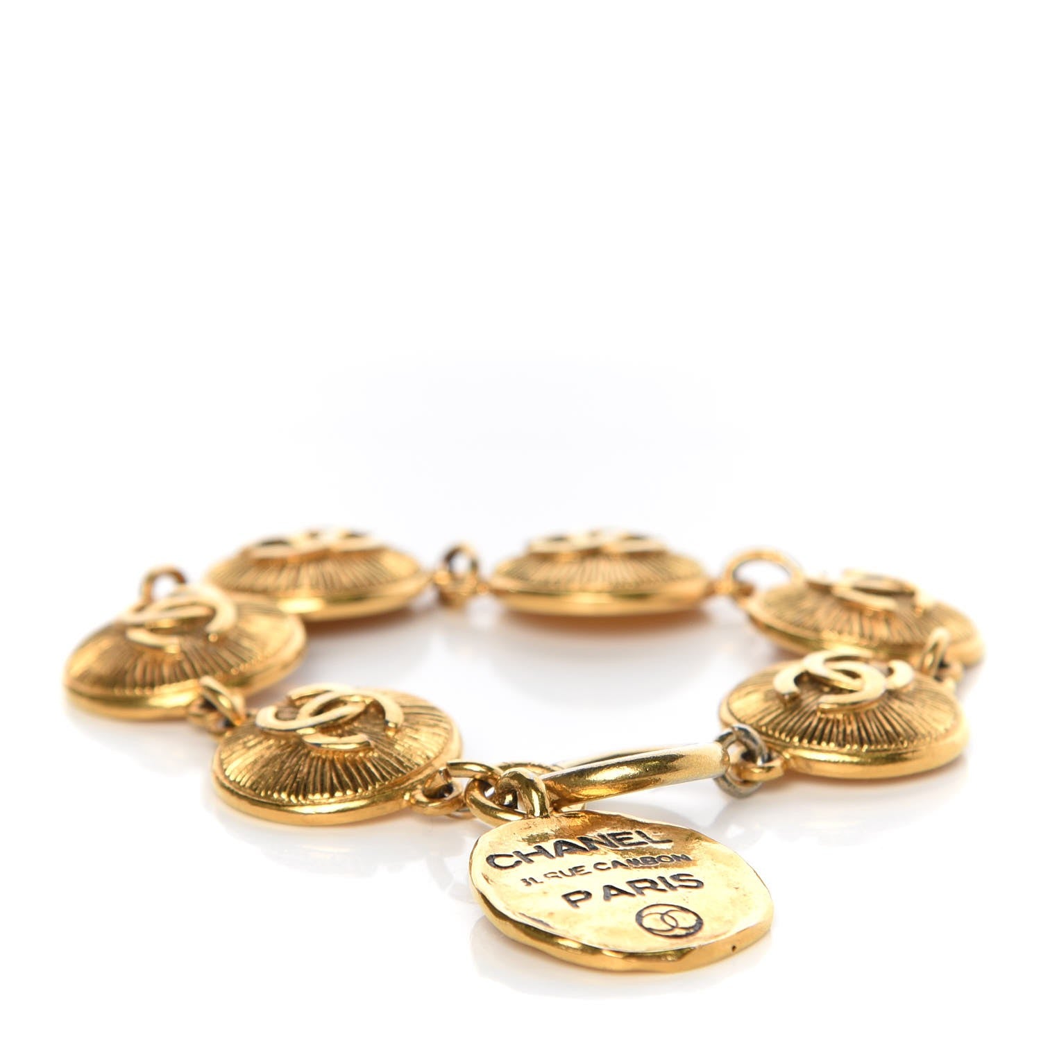 Chanel CC Medallion Bracelet Gold 3 of 4