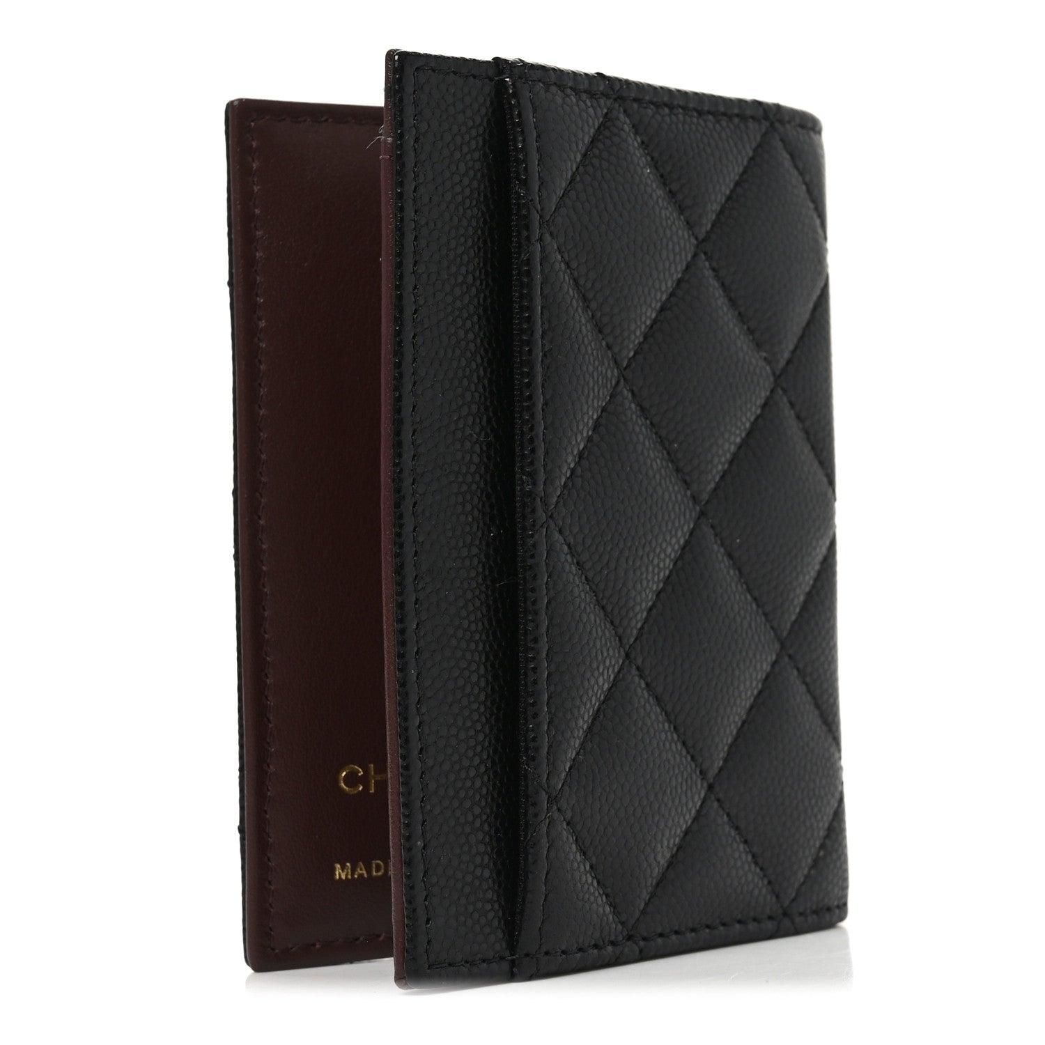 Chanel Caviar Quilted Card Holder Wallet Black 2 of 8