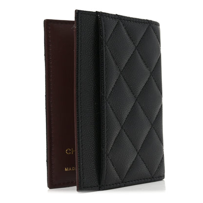 Chanel Caviar Quilted Card Holder Wallet Black 2 of 8