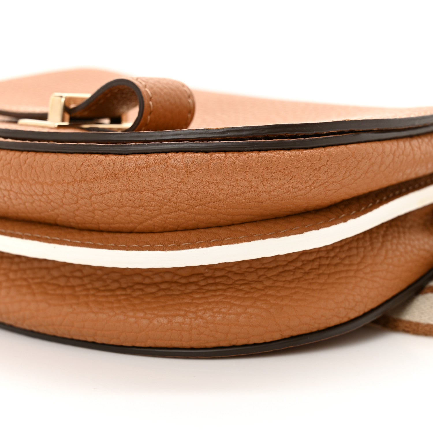 Delvaux Crispy Calfskin Mini Le Mutin Saddle Belt Bag Vegetal 9 of 12