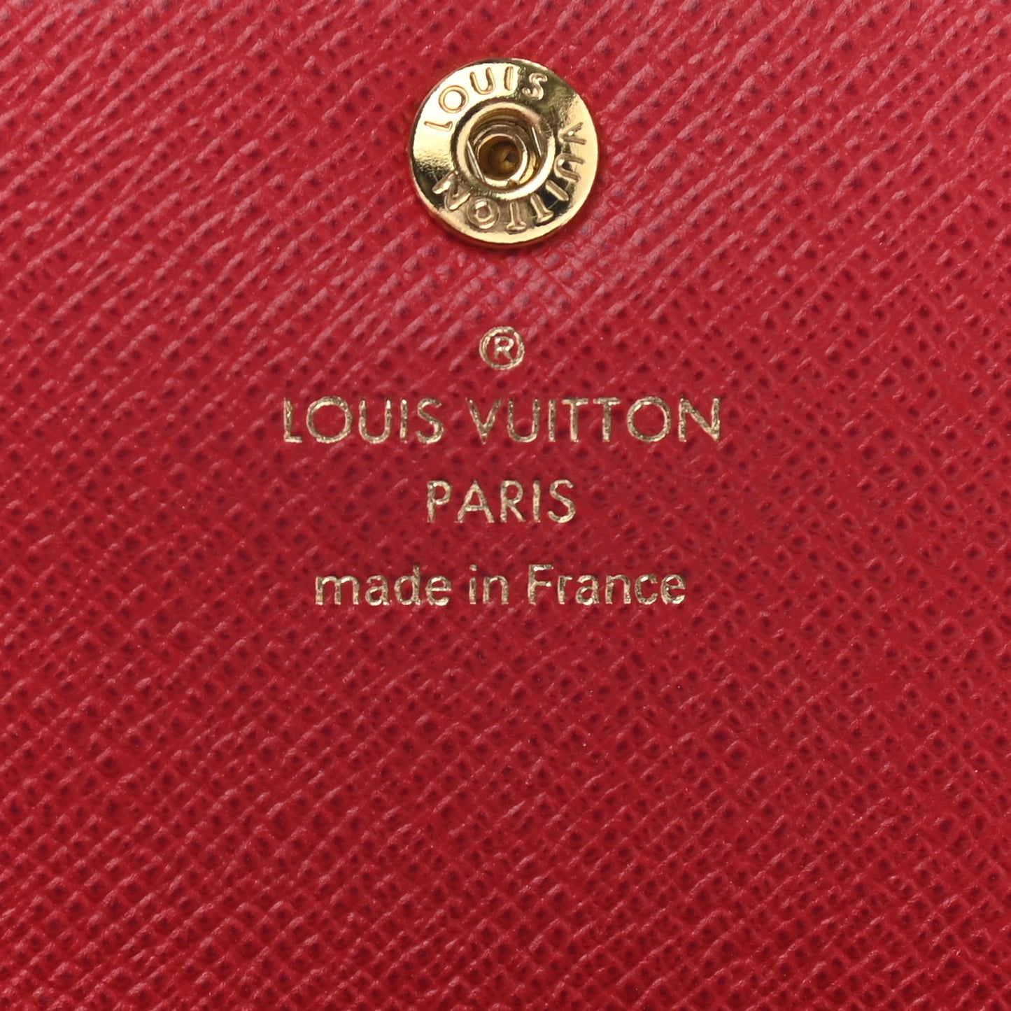 Damier Ebene Emilie Wallet Red