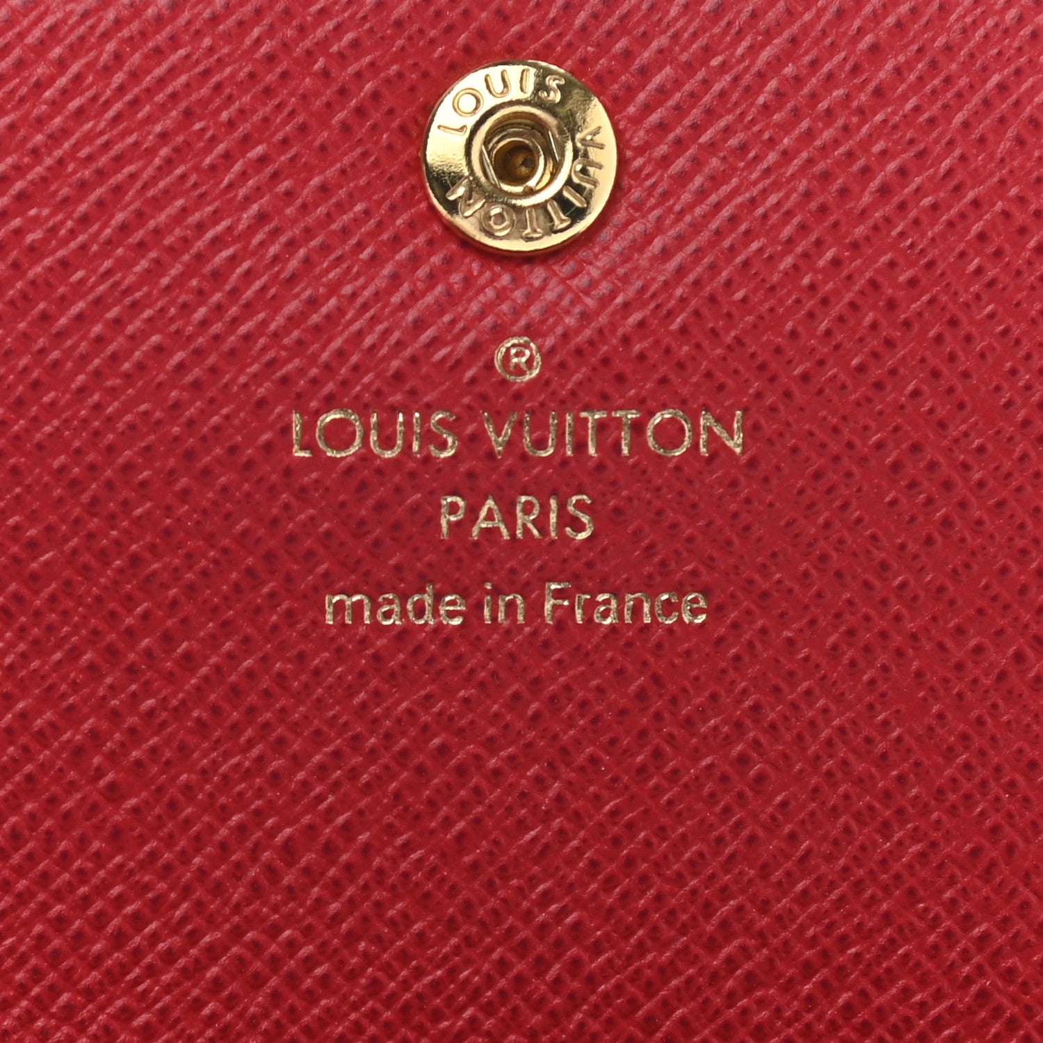 Louis Vuitton Damier Ebene Emilie Wallet Red 6 of 8