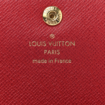 Louis Vuitton Damier Ebene Emilie Wallet Red 6 of 8