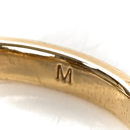Christian Dior Metal Crystal Round CD Ring M 50 5.25 Gold 5 of 5