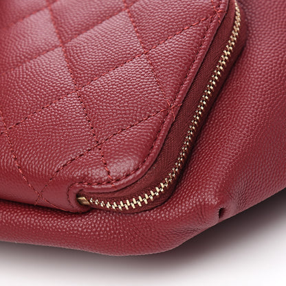 Chanel Caviar Quilted Business Affinity Waist Belt Bag Burgundy 9 of 10