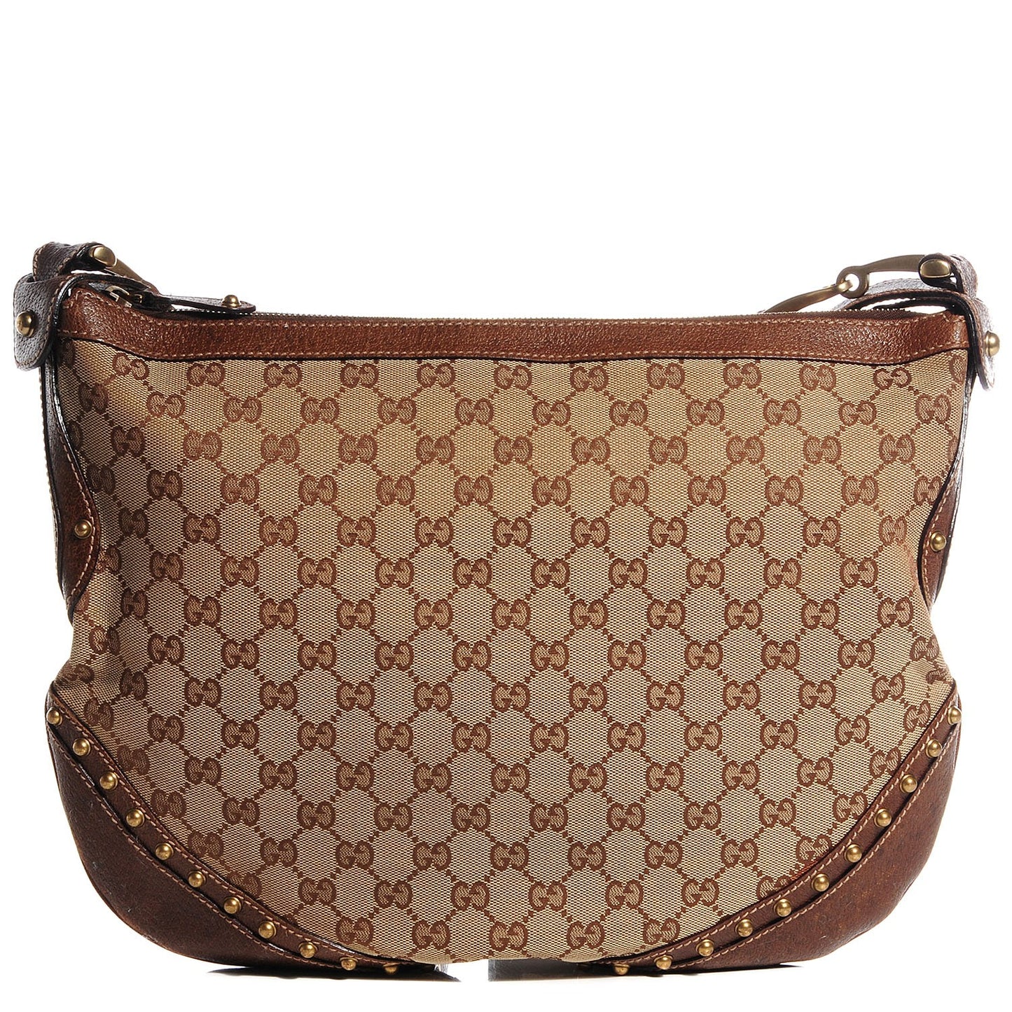 Monogram Pelham Studded Shoulder Bag Brown