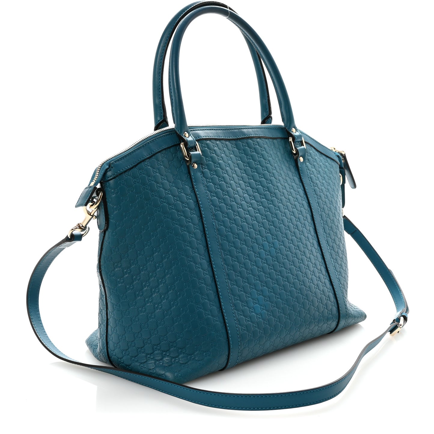Soft Microguccissima Dome Satchel Deep Cobalt