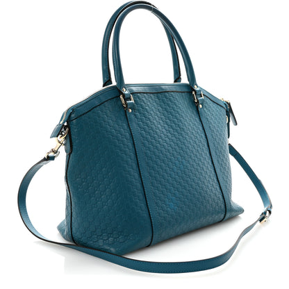 Gucci Soft Microguccissima Dome Satchel Deep Cobalt 3 of 10