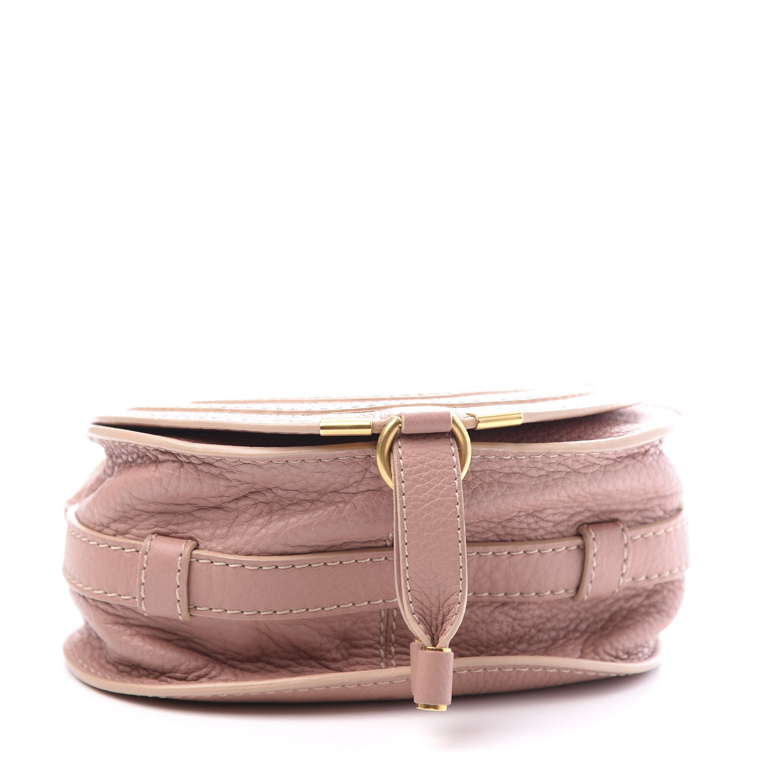 Chloe Grained Calfskin Small Marcie Saddle Bag Anemone Pink 3 of 11