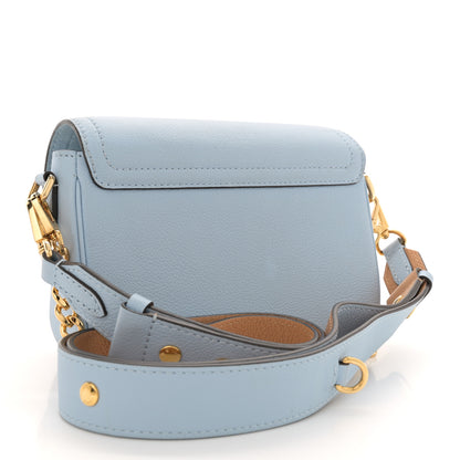 Louis Vuitton Grained Calfskin Lockme Tender Bleu Nuage 3 of 11