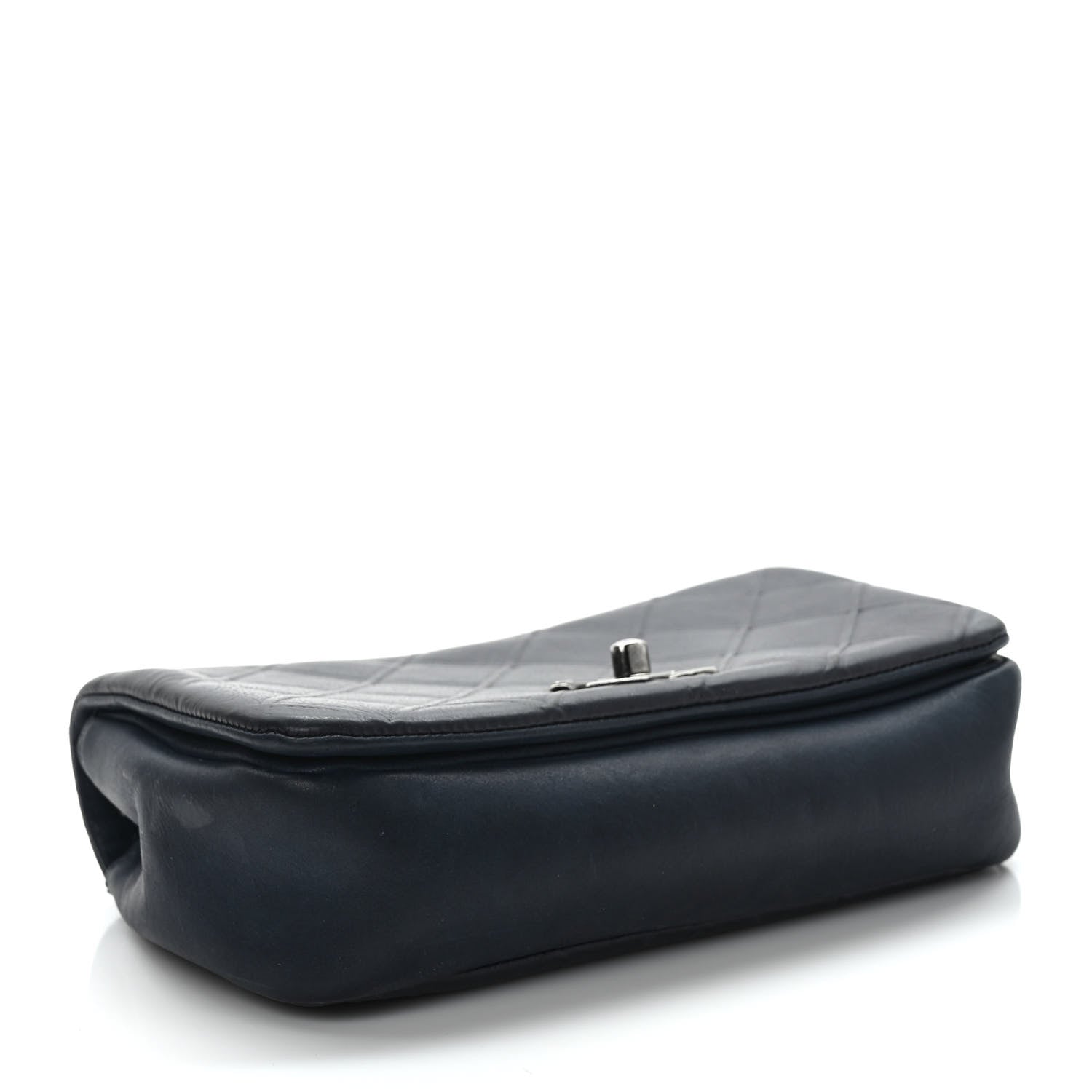 Chanel Calfskin Diamond Embossed New Chic Flap Blue 3 of 9