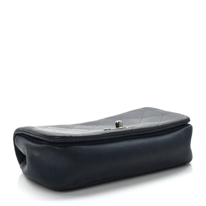 Chanel Calfskin Diamond Embossed New Chic Flap Blue 3 of 9