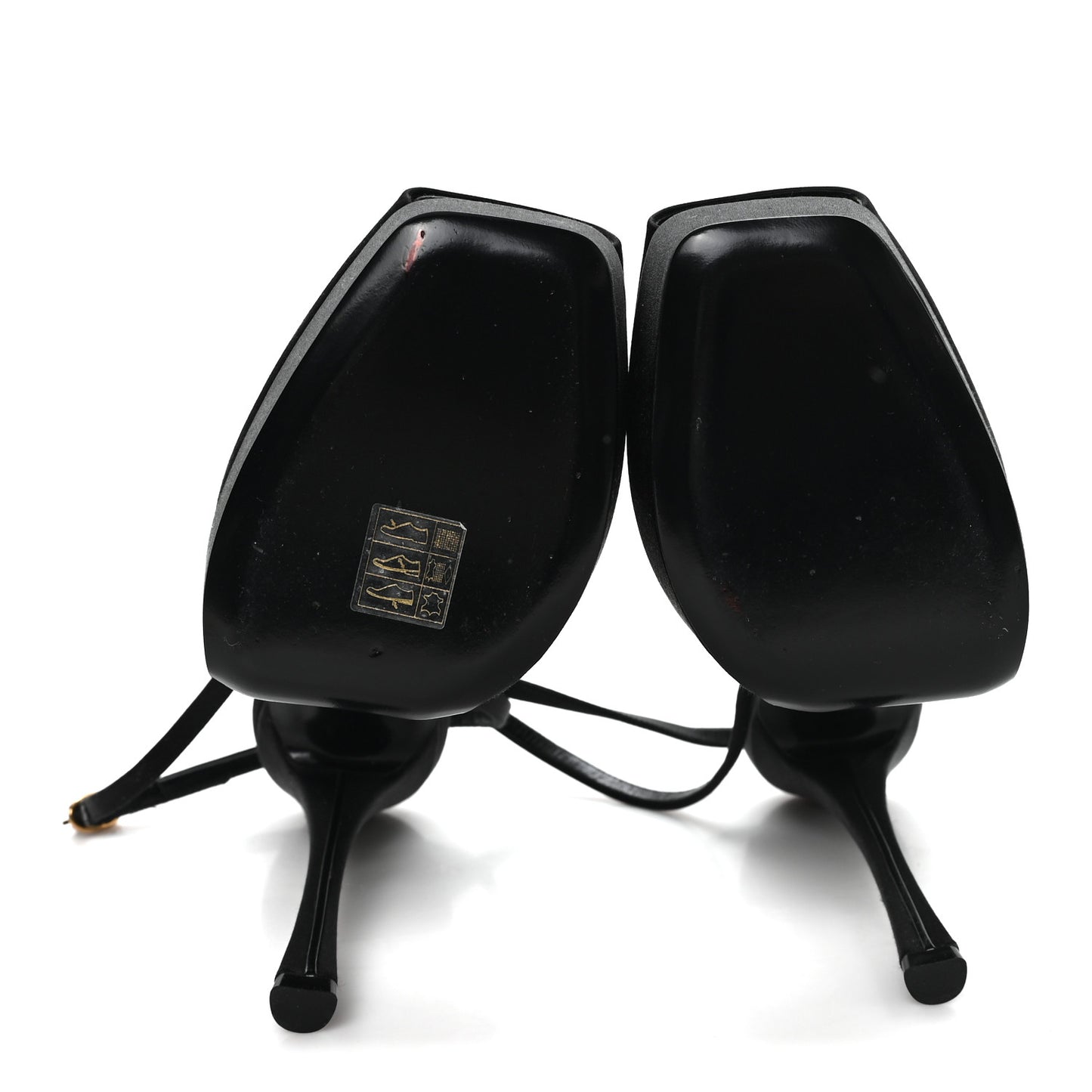 Crepe Satin Liberat Platform Sandals 38.5 Black