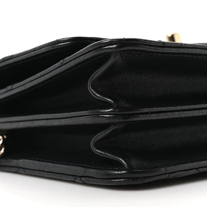 Chanel Lambskin Quilted Trendy CC Dual Handle Clutch With Chain Black 9 of 11
