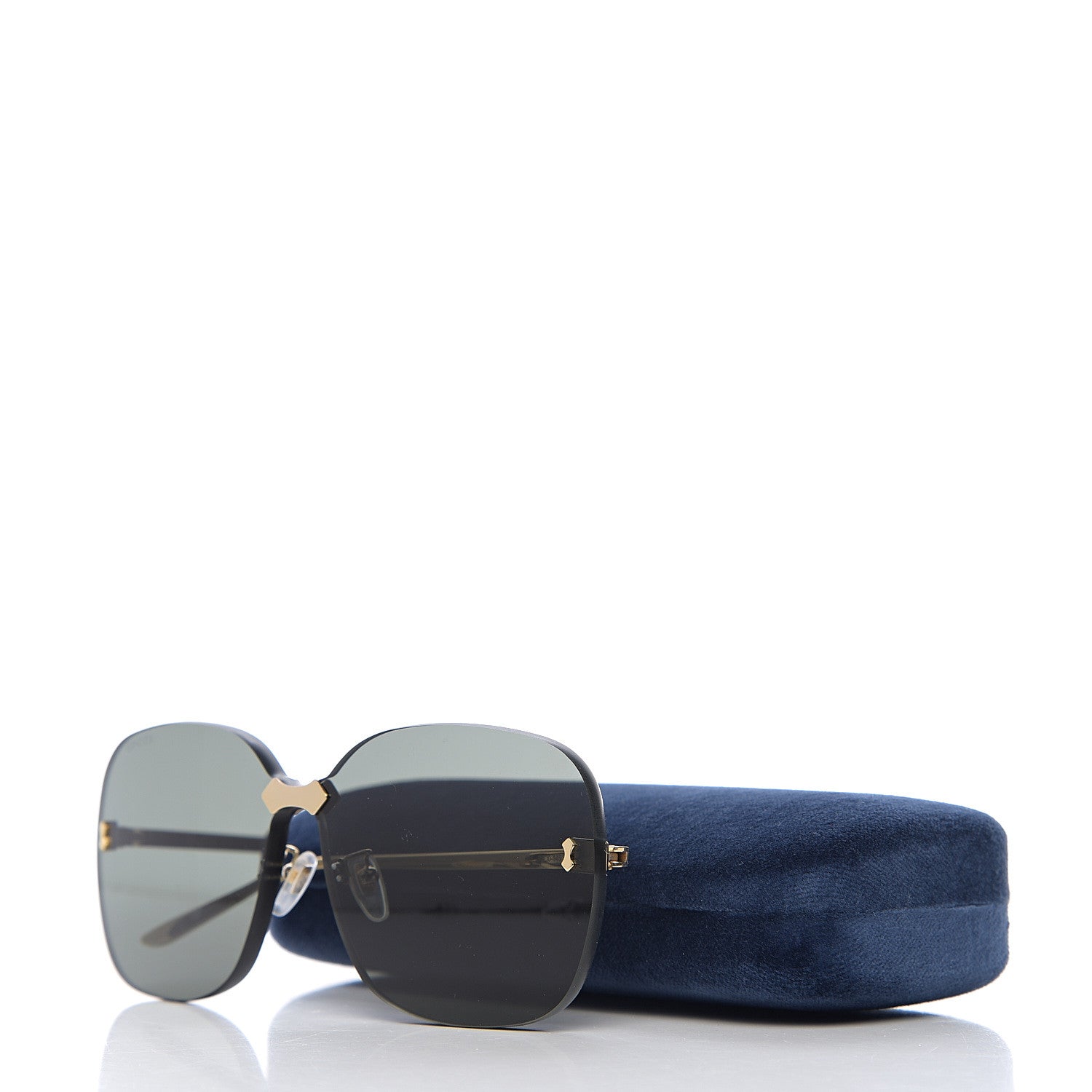 Gucci Rimless Sunglasses GG0355S Gold 8 of 8