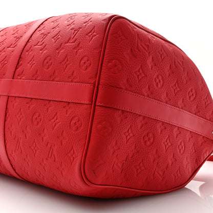 Louis Vuitton Taurillon Monogram Keepall Bandouliere 50 Sari Red 8 of 8