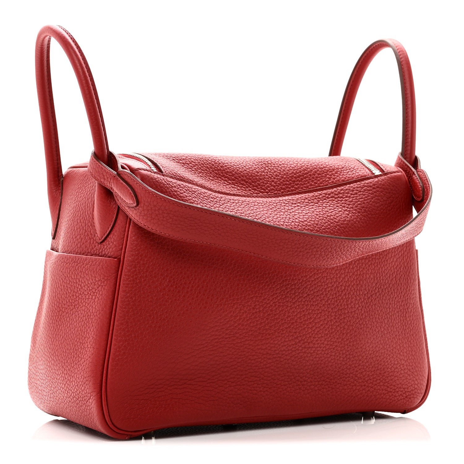 Hermes Taurillon Clemence Lindy 30 Rouge Garance 3 of 12