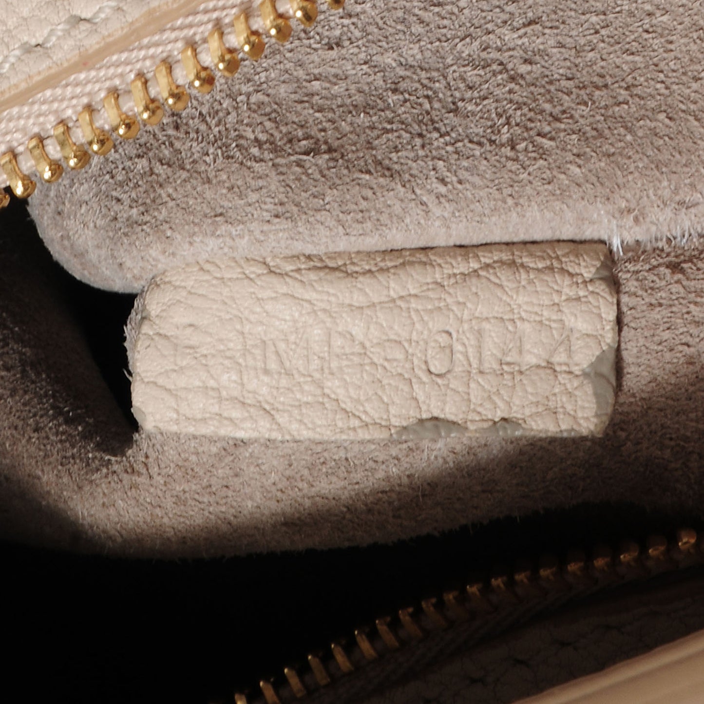 Grained Calfskin Tie Knot Small Tote Chalk