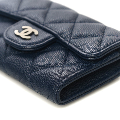 Chanel Caviar Quilted Flap Card Holder Wallet Navy Blue 11 of 12