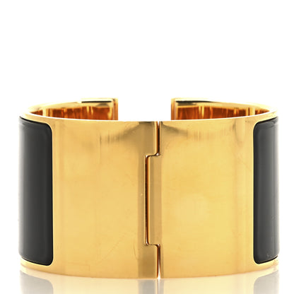 Hermes Enamel Extra Wide Clic Clac H Bracelet PM Black 3 of 5