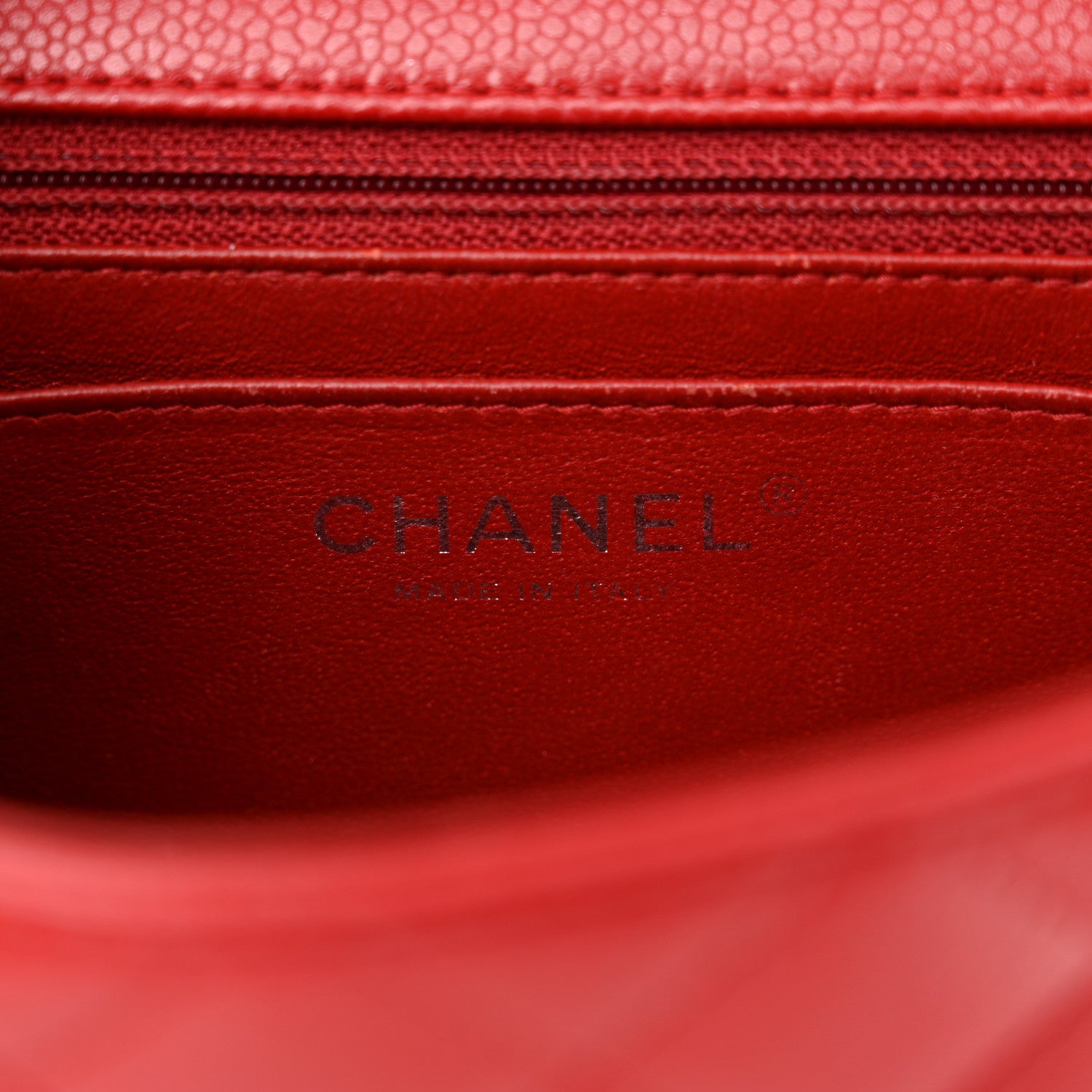 Chanel Caviar Quilted Mini Rectangular Flap Red 6 of 12