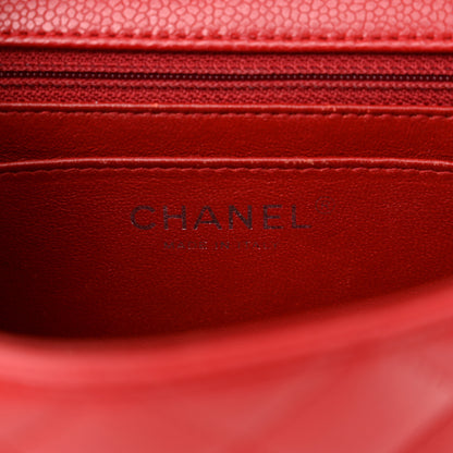 Chanel Caviar Quilted Mini Rectangular Flap Red 6 of 12