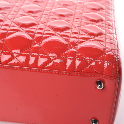 Christian Dior Patent Cannage Large Lady Dior Red 17 of 28